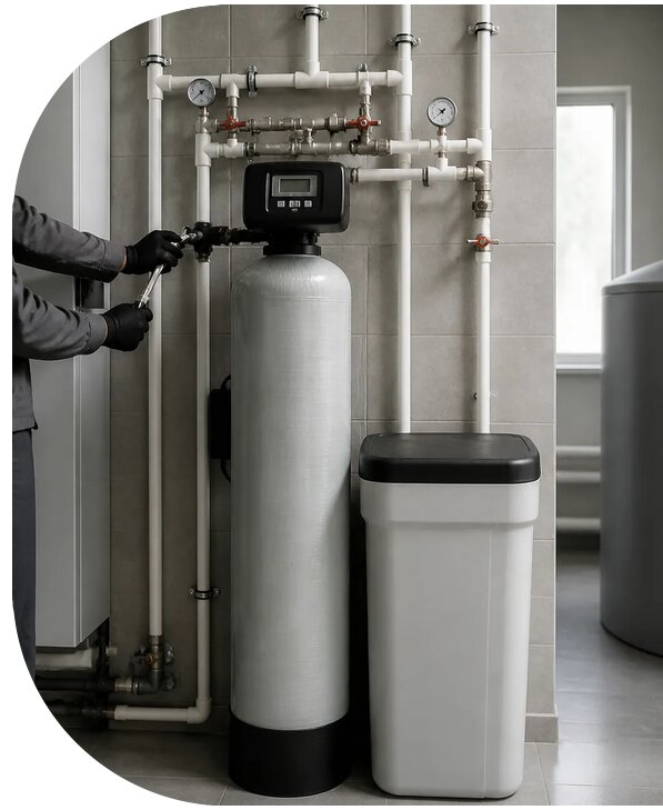 Монтаж системы умягчения воды в Мытищах от 10155 р. | АПаруса-Мтщ